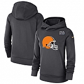 Women Cleveland Browns Anthracite Nike Crucial Catch Performance Hoodie,baseball caps,new era cap wholesale,wholesale hats